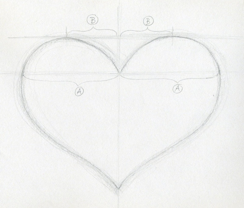 drawn heart