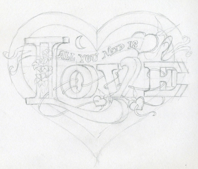 easy drawings of love hearts