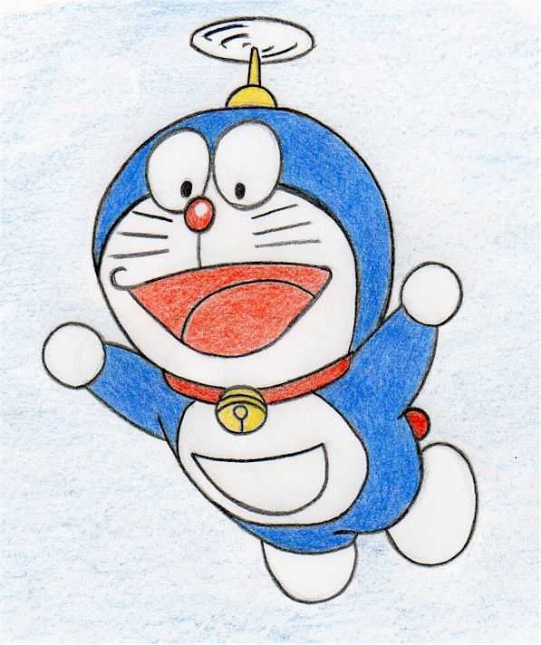 How To Draw Doraemon. A Robotic Cat Coming From The Future.