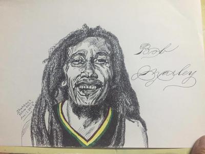 Bob Marley - Pen Drawing | PeakD
