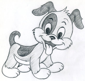 Pencil Sketch of Cute Puppy Drawing by Purushotama Anil Kumar  Pixels