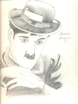 Charlie Chaplin  me  pencil  rsketches