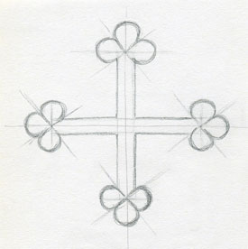 easy cool cross drawings