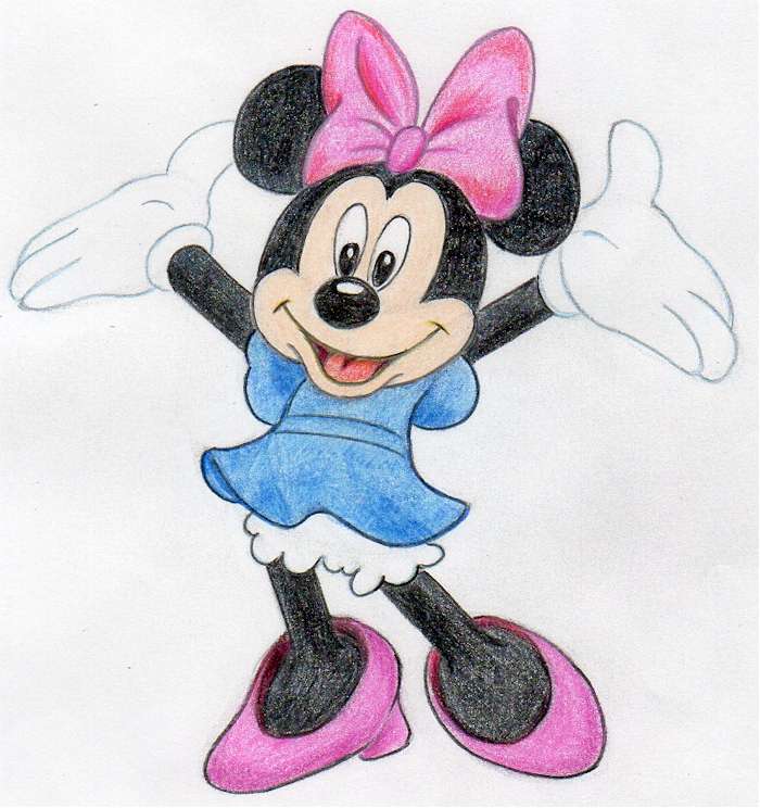 How To Draw Minnie Mouse for Beginners - YouTube