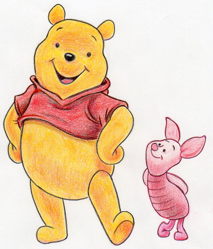 WinniethePooh Disney Pencil Drawing  Pooh with Jelly Beans CP4309   Signed by Mike Royer