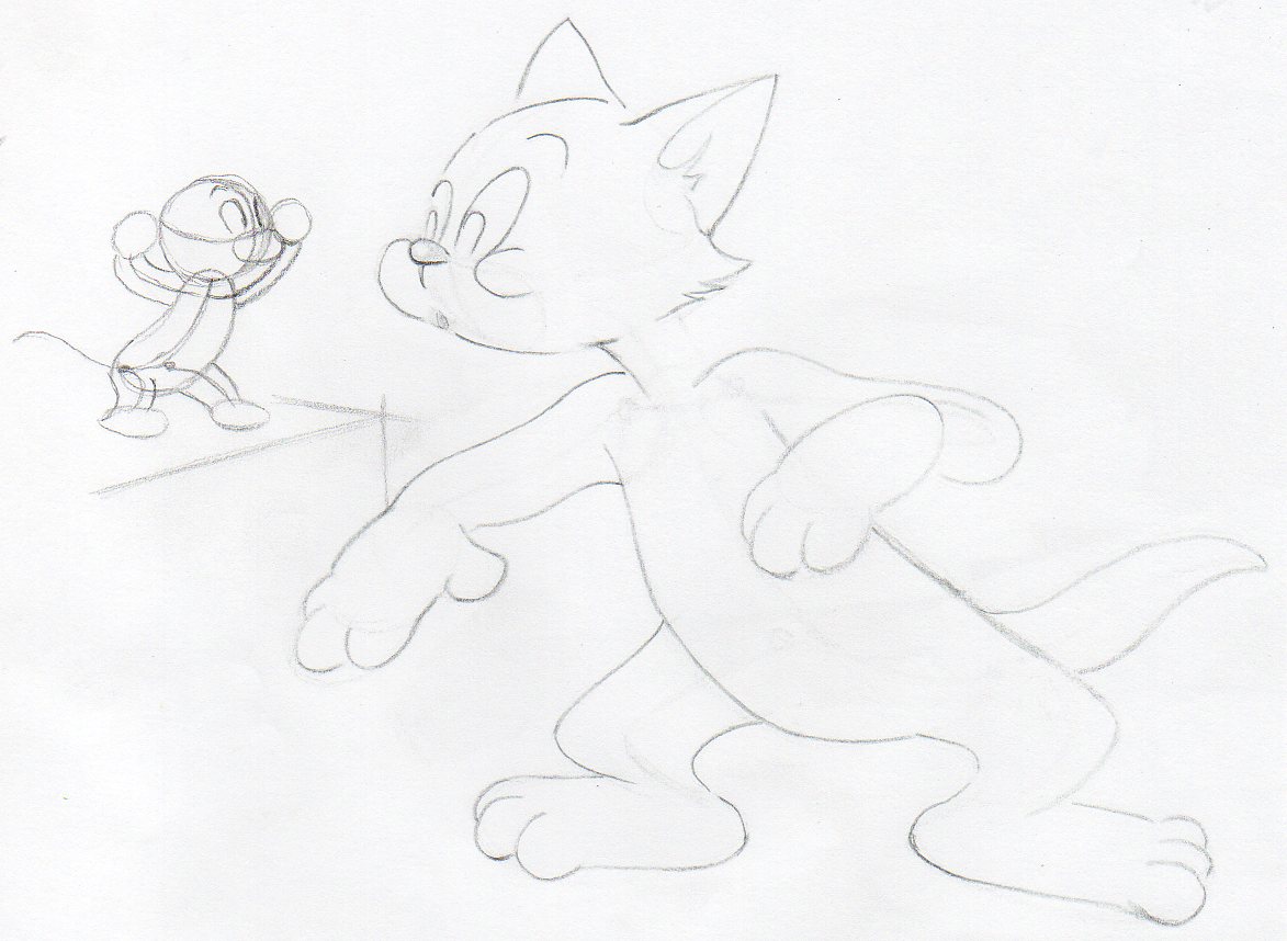 How To Draw Tom From Tom And Jerry | 4 KIds - YouTube