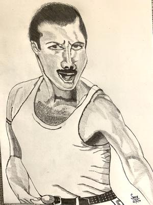 How to Draw FREDDIE MERCURY Iconic Rock Stars No 3 Happy Drawing with  Frank Rodgers  YouTube