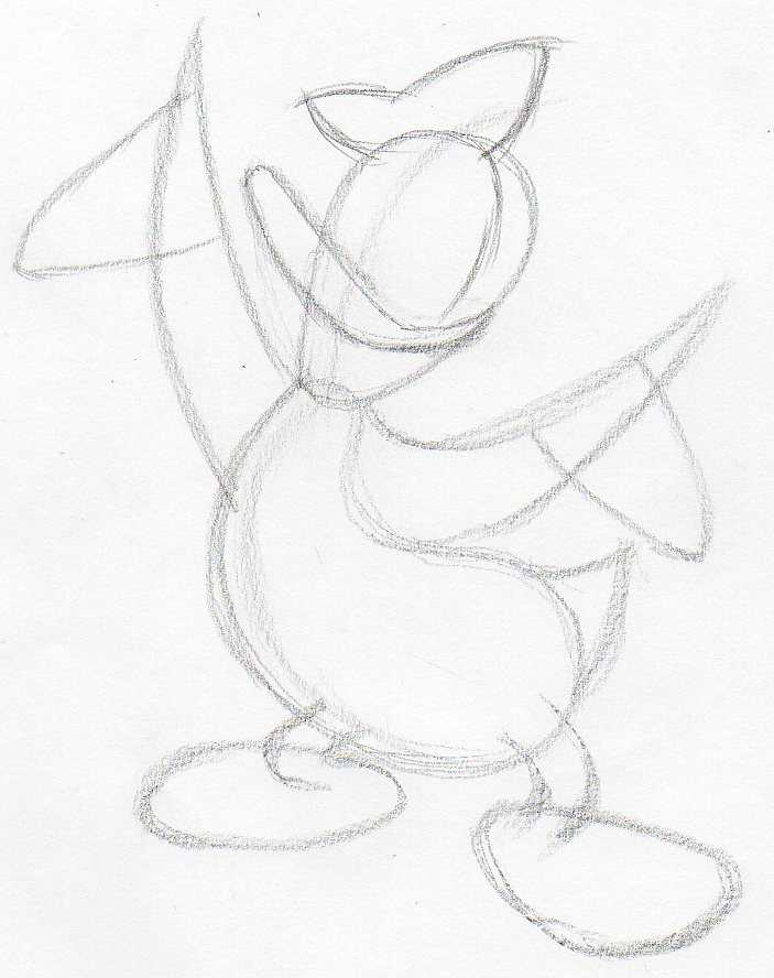 Original Walt Disney Theme Park Donald Duck Sketch 25th in United States