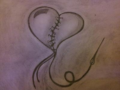 drawings of broken hearts