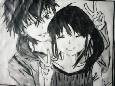 easy anime drawings of couples