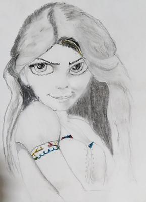 princess portrait drawing
