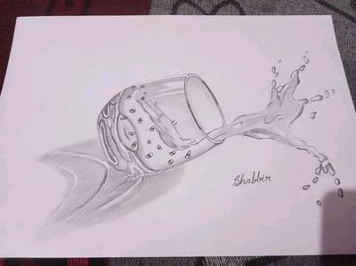 Water Glass Drawing Watch My Drawing Video On - GranNino