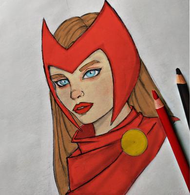 The Scarlet Witch : r/drawing