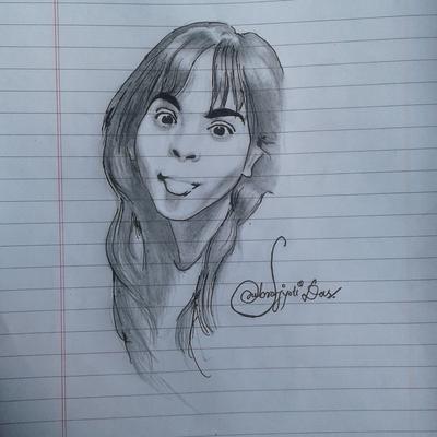 crazy girl drawing