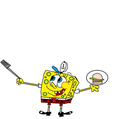 spongebob cooking krabby patty