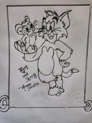 How to Draw Tom Cat (Tom and Jerry) Step by Step | DrawingTutorials101.com