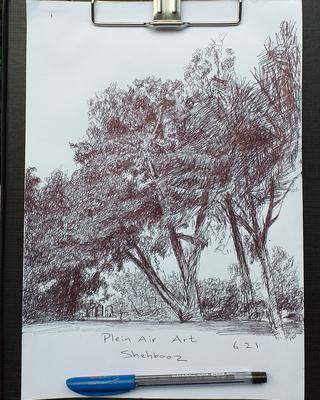 Two plein air art